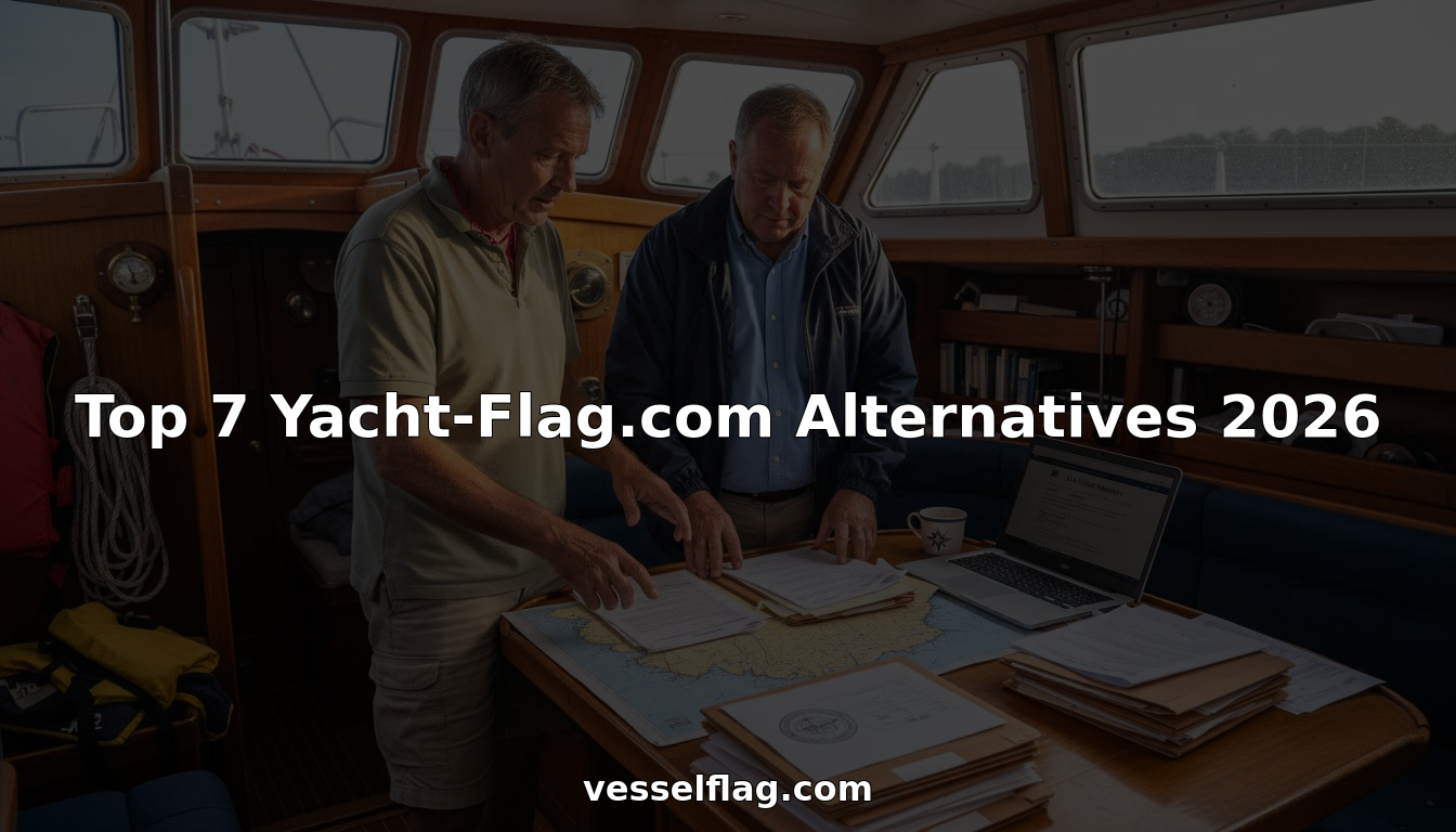 Yacht owners reviewing registration papers onboard