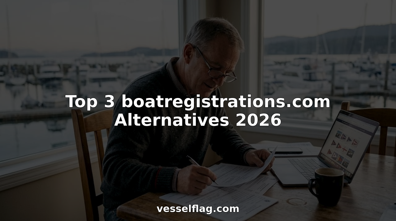 Boat owner reviewing registration paperwork at kitchen table