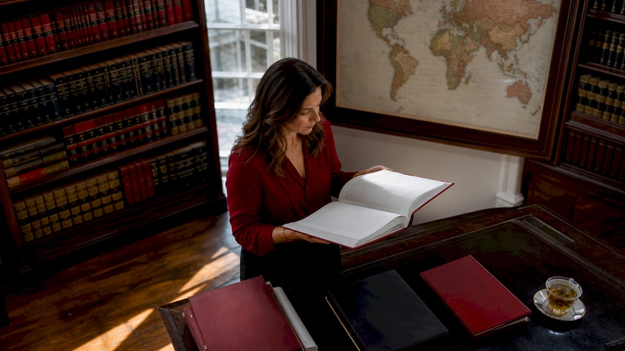 Maritime lawyer reviewing flag of convenience laws