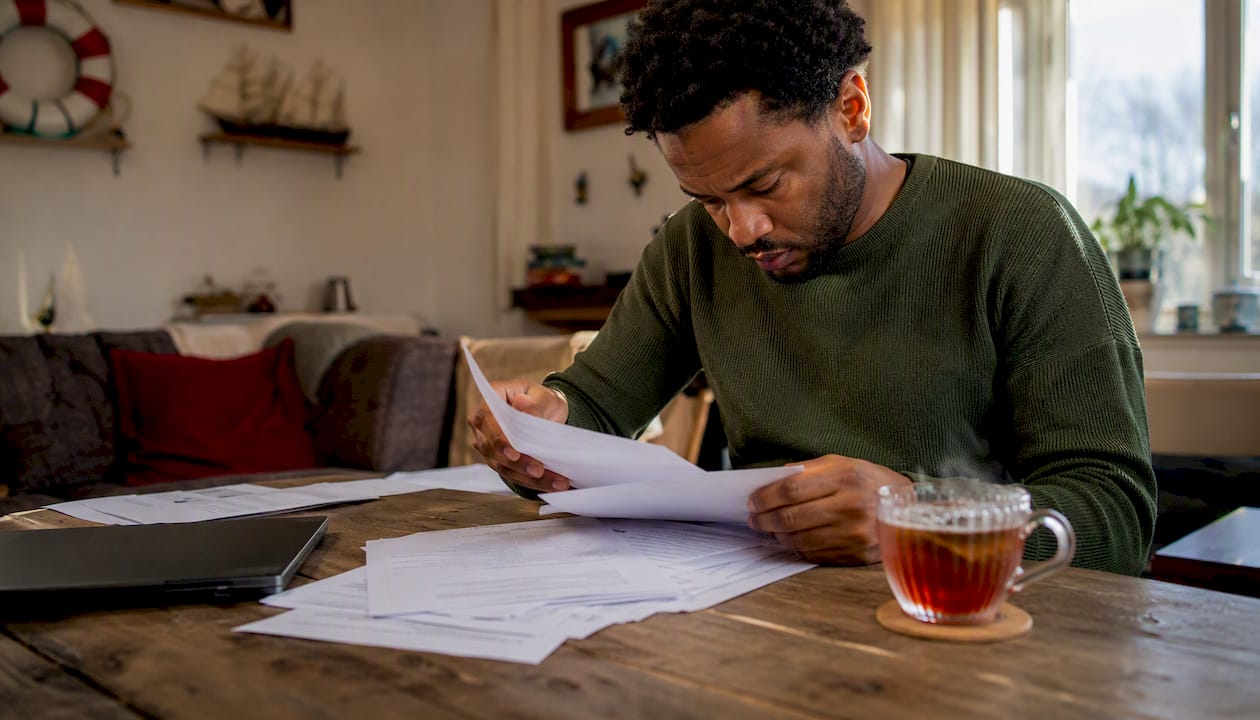 Vessel owner reviewing registration documents