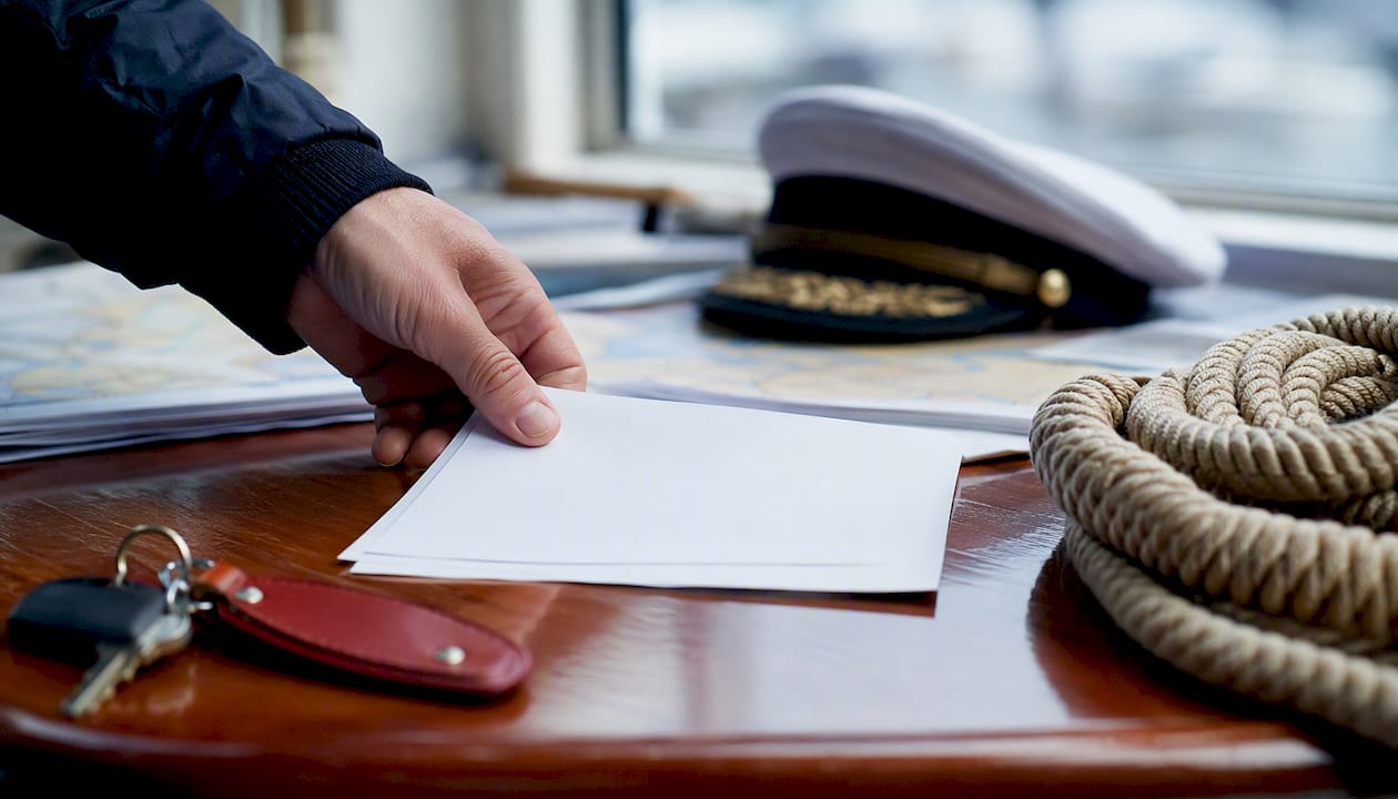 Signed lien release letter with boat keys