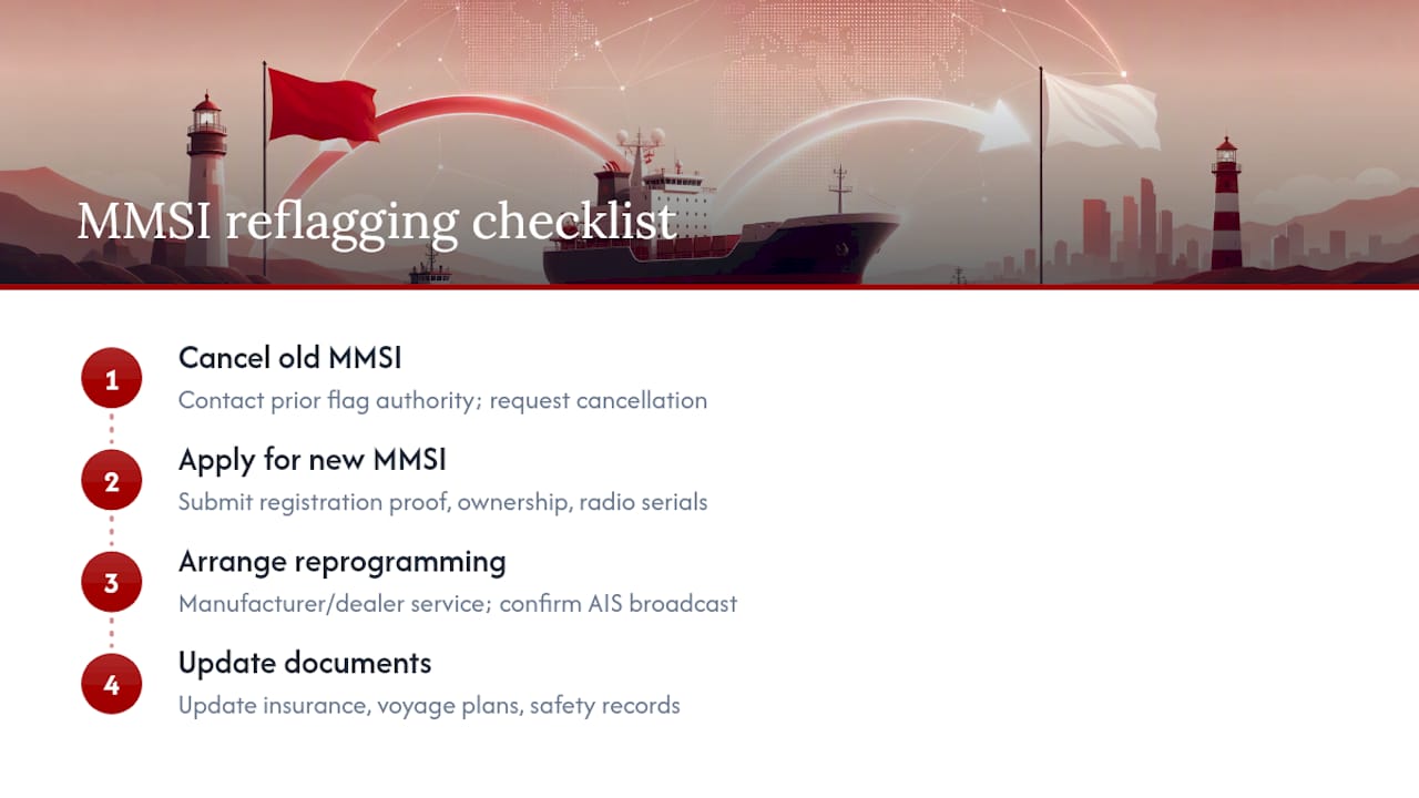 Diagram of MMSI reflagging steps