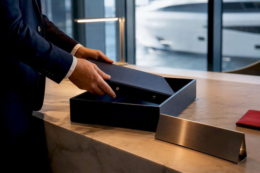 Maritime registry office preparing yacht ownership records