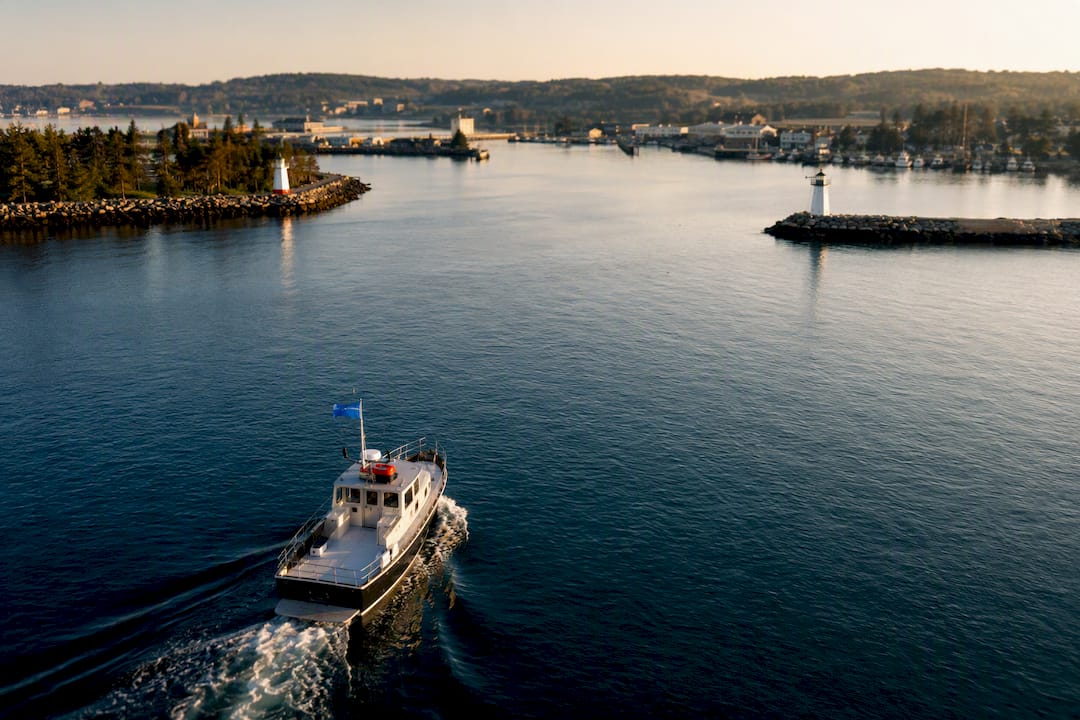 Cruising vessel approaching a U.S. harbor