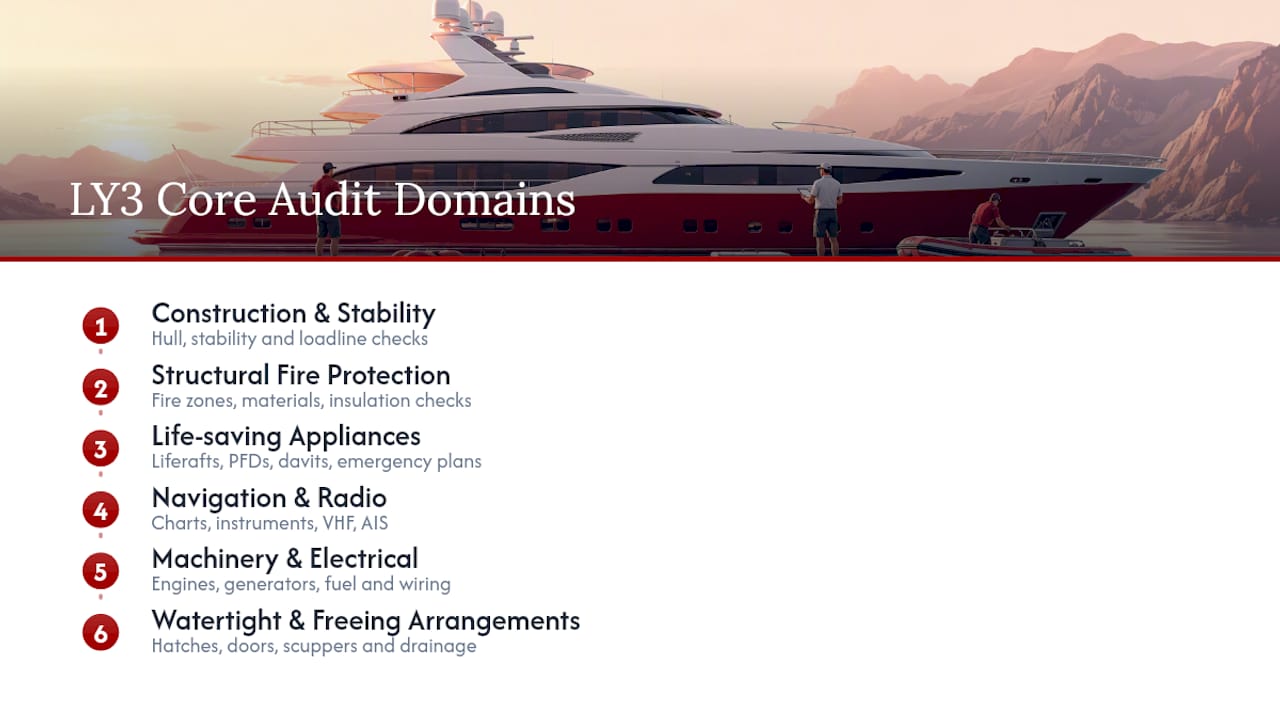 Six LY3 technical safety audit domains
