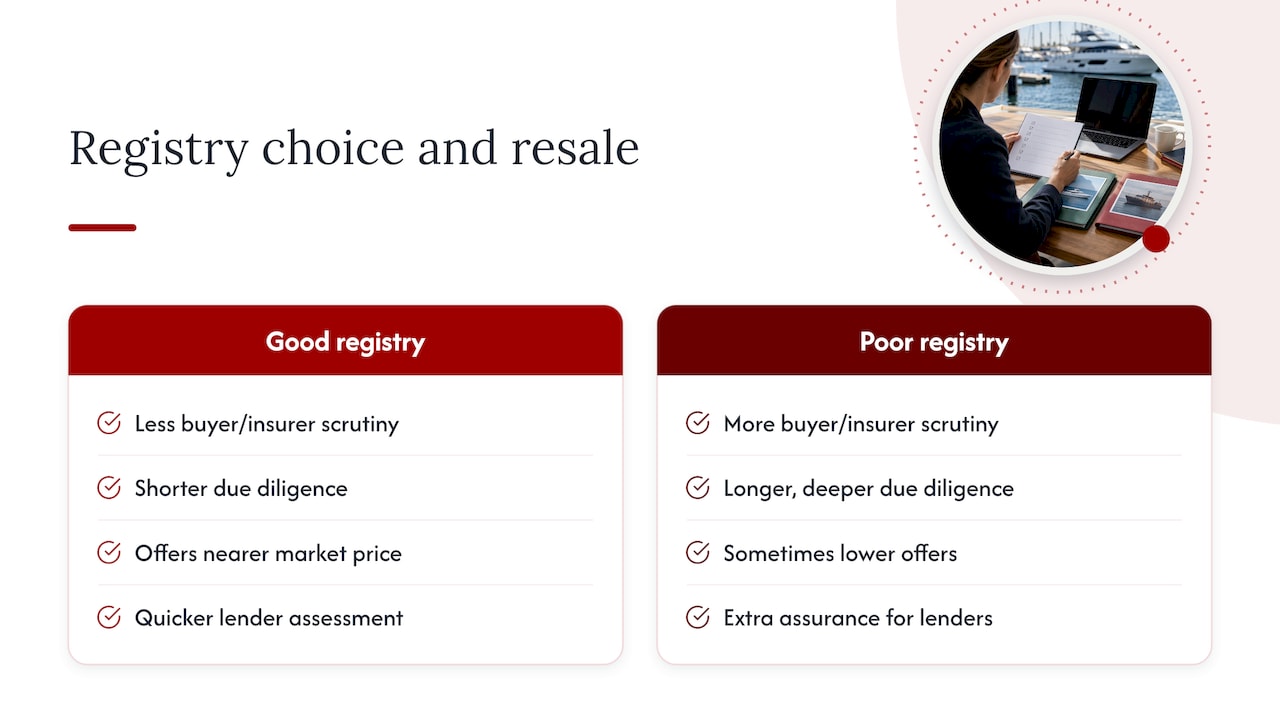 How registry choice affects resale value and buyer perception — overview diagram