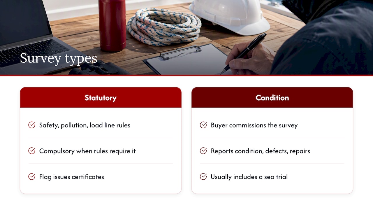 Statutory and condition survey differences